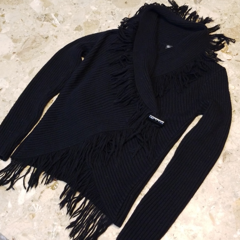 Shria Novelli Fringe Sweater Size Small